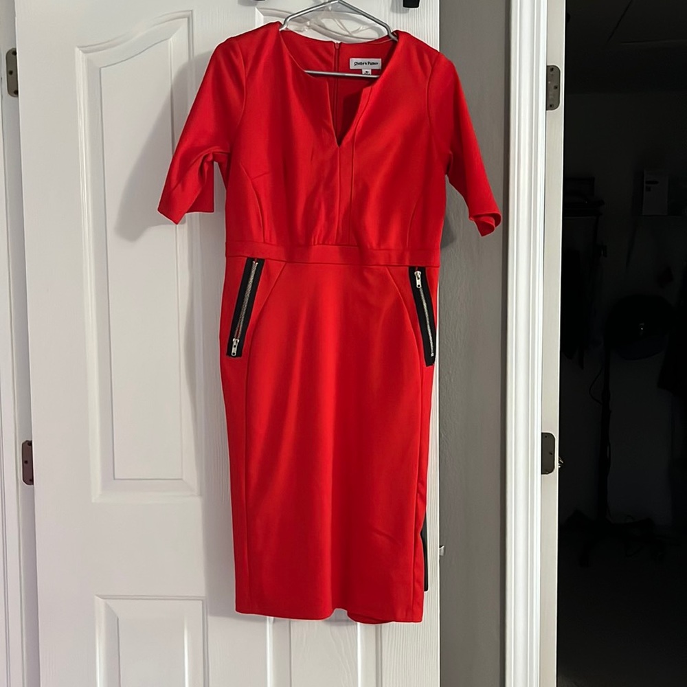 Red dress super cute for work !